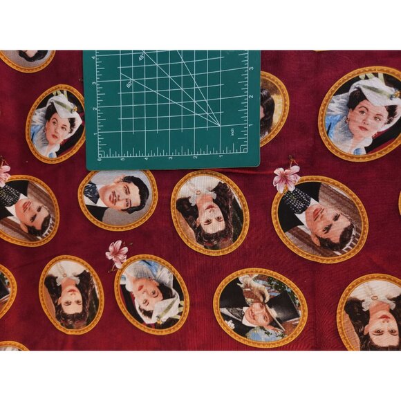 Gone With The Wind Cotton Fabric 1 Yard Scarlett Rhett Ashley Melanie Quilting M - Picture 8 of 11